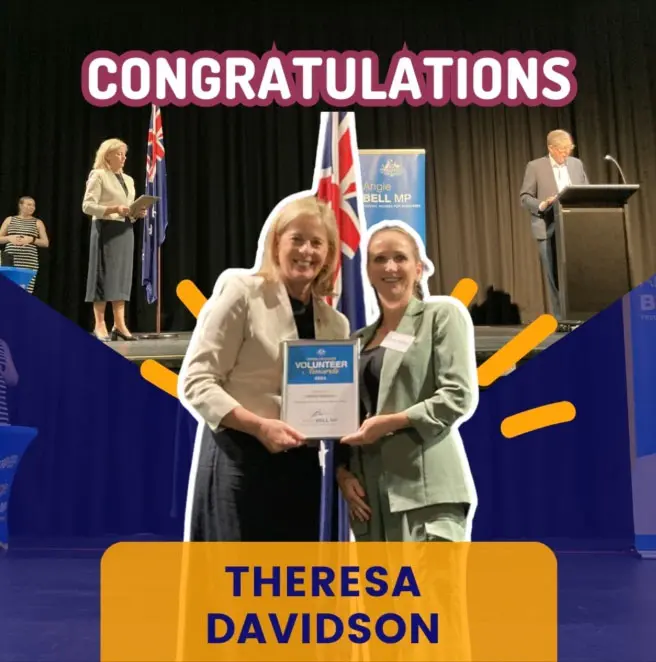 Miss Theresa is a dedicated trainer who has received an award for her commitment to supporting women and children.